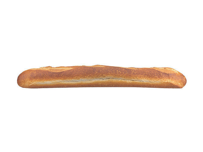 Photorealistic Baguette 3D Scan 3D model 4