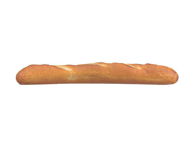 Photorealistic Baguette 3D Scan 3D model 2