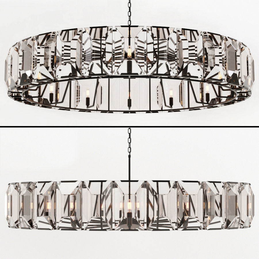 Restoration Hardware  HARLOW CRYSTAL CHANDELIER 60 3D model_2