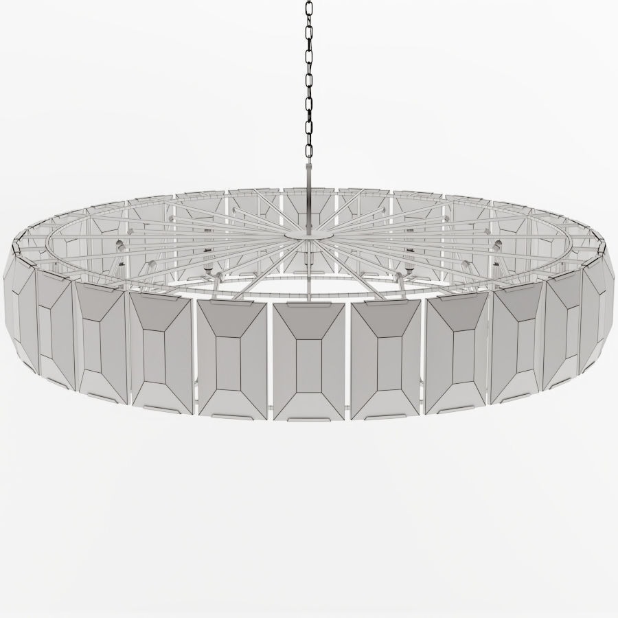 Restoration Hardware  HARLOW CRYSTAL CHANDELIER 60 3D model_1