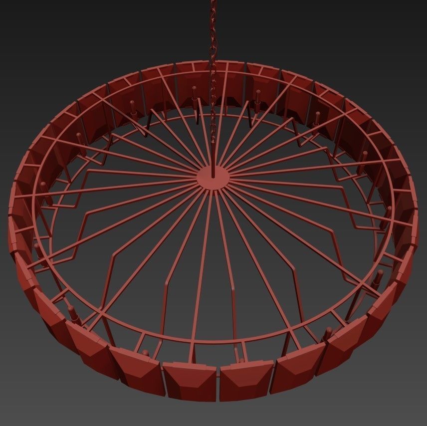 Restoration Hardware  HARLOW CRYSTAL CHANDELIER 60 3D model_6