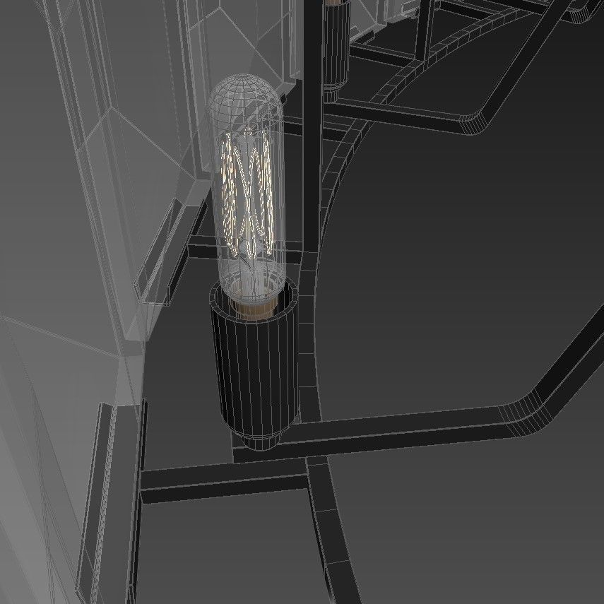 Restoration Hardware  HARLOW CRYSTAL CHANDELIER 60 3D model_5