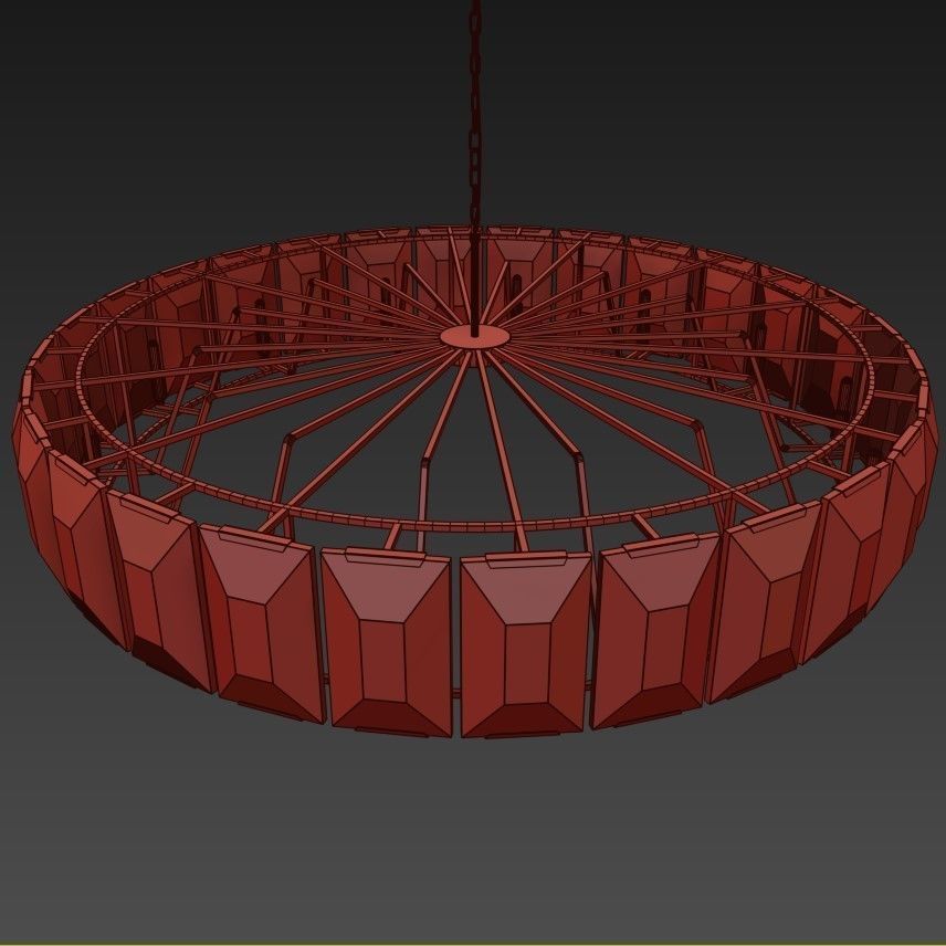 Restoration Hardware  HARLOW CRYSTAL CHANDELIER 60 3D model_4