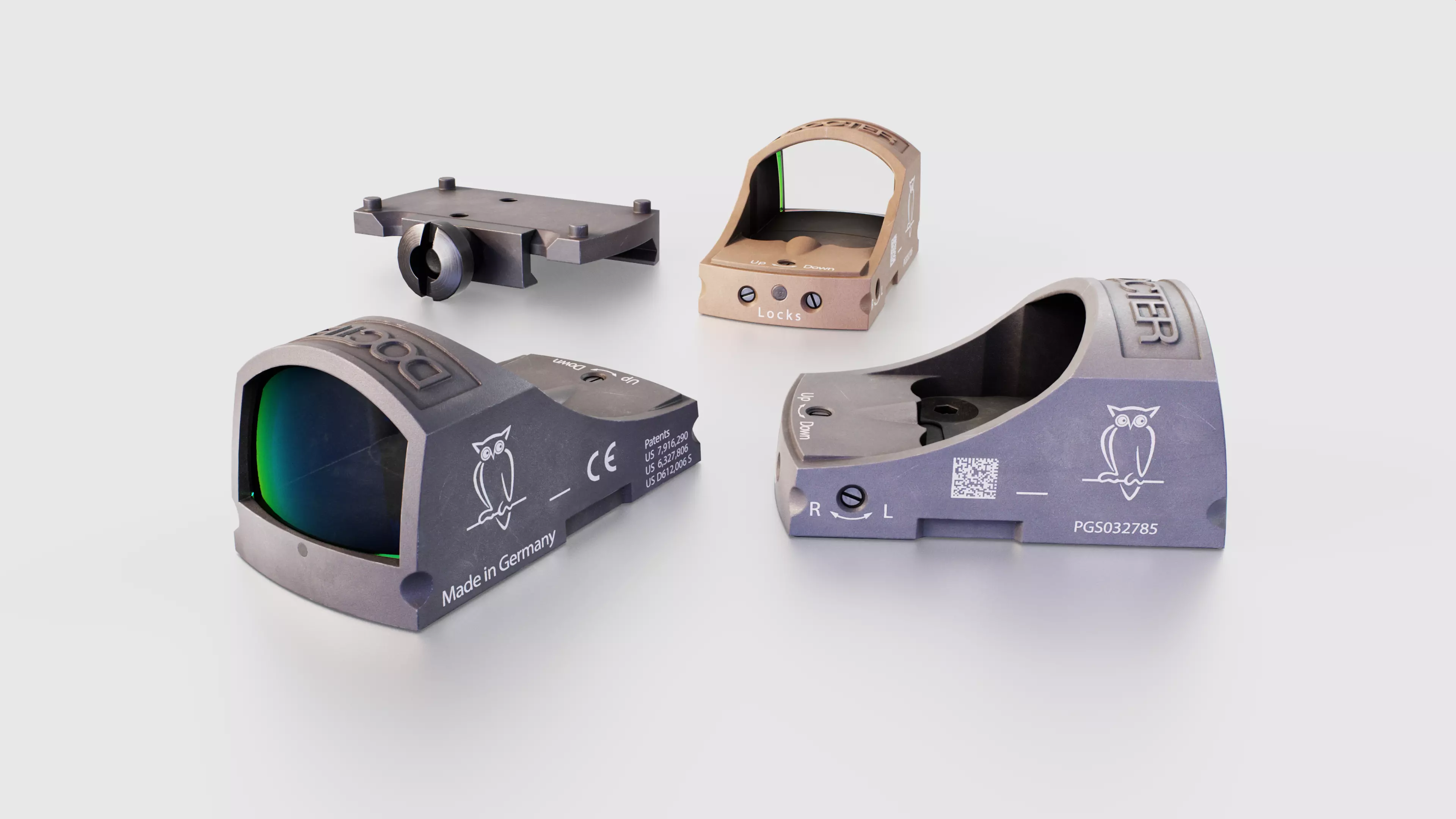 Docter Sight C Miniature Reflex Sight Low-poly 3D model_0