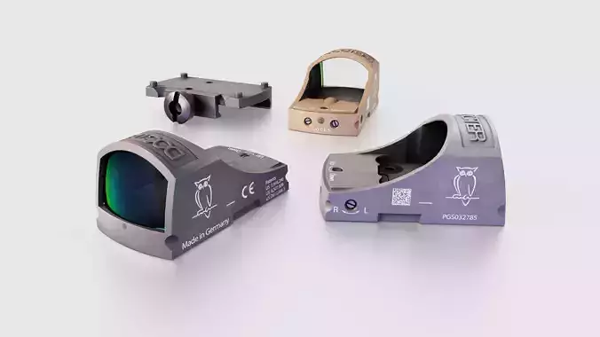 Docter Sight C Miniature Reflex Sight Low-poly 3D model