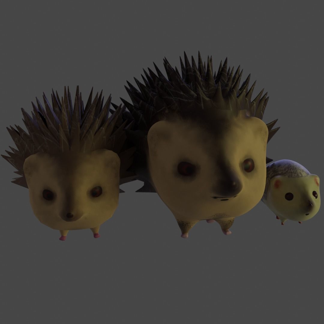 Low Poly Forest Animals Animated Low-poly 3D model_5