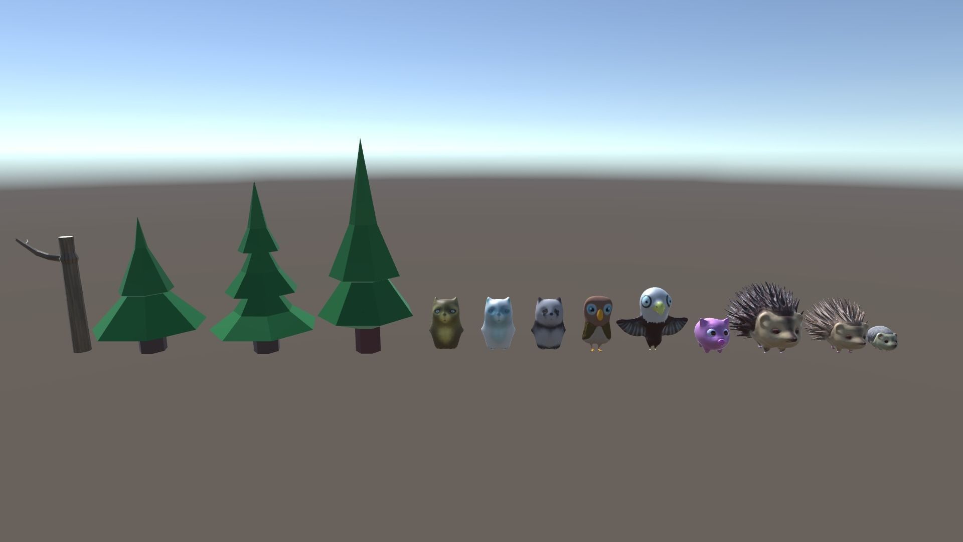 Low Poly Forest Animals Animated Low-poly 3D model_7