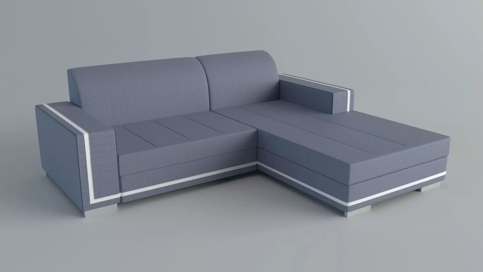 SofaBed Standard Low-poly 3D model_0