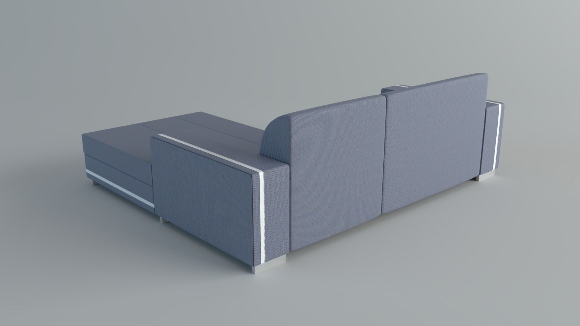SofaBed Standard Low-poly 3D model_3