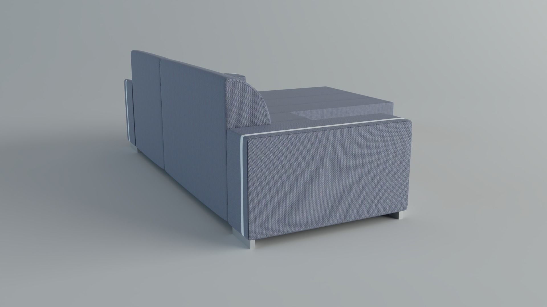 SofaBed Standard Low-poly 3D model_4