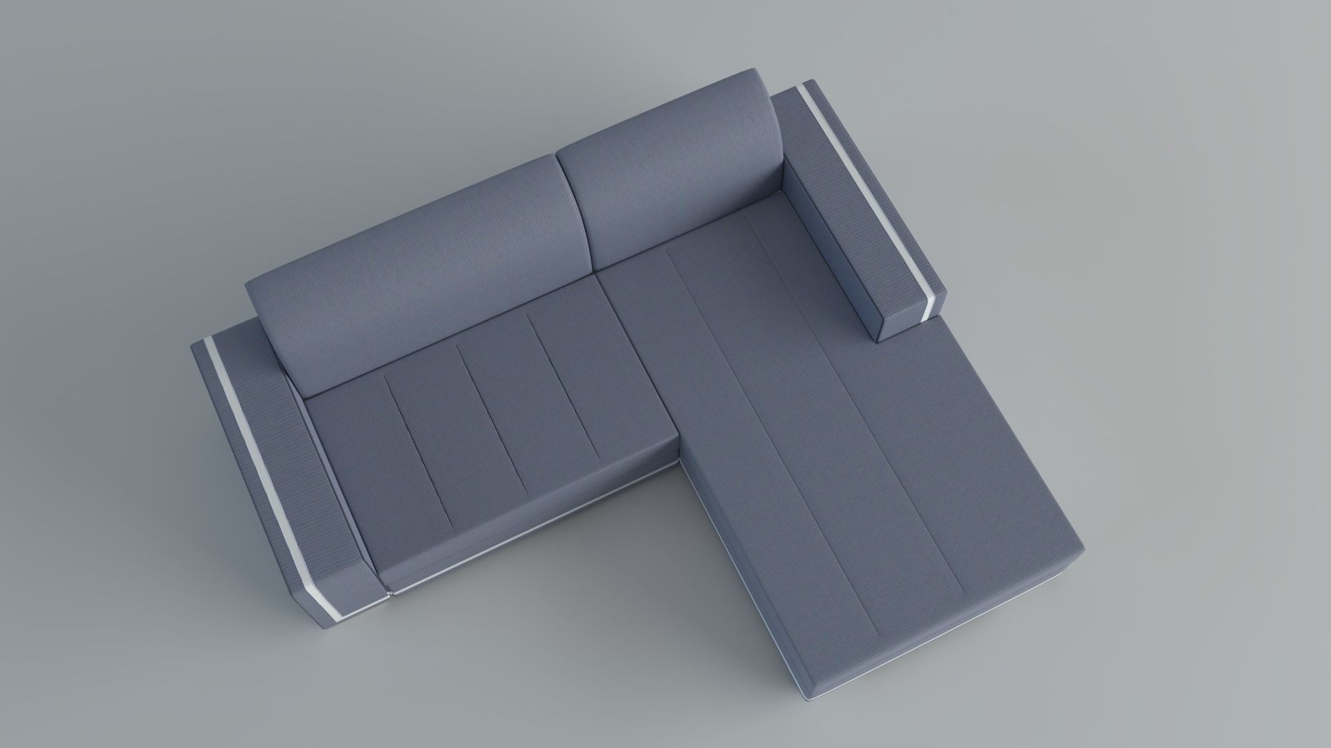 SofaBed Standard Low-poly 3D model_5