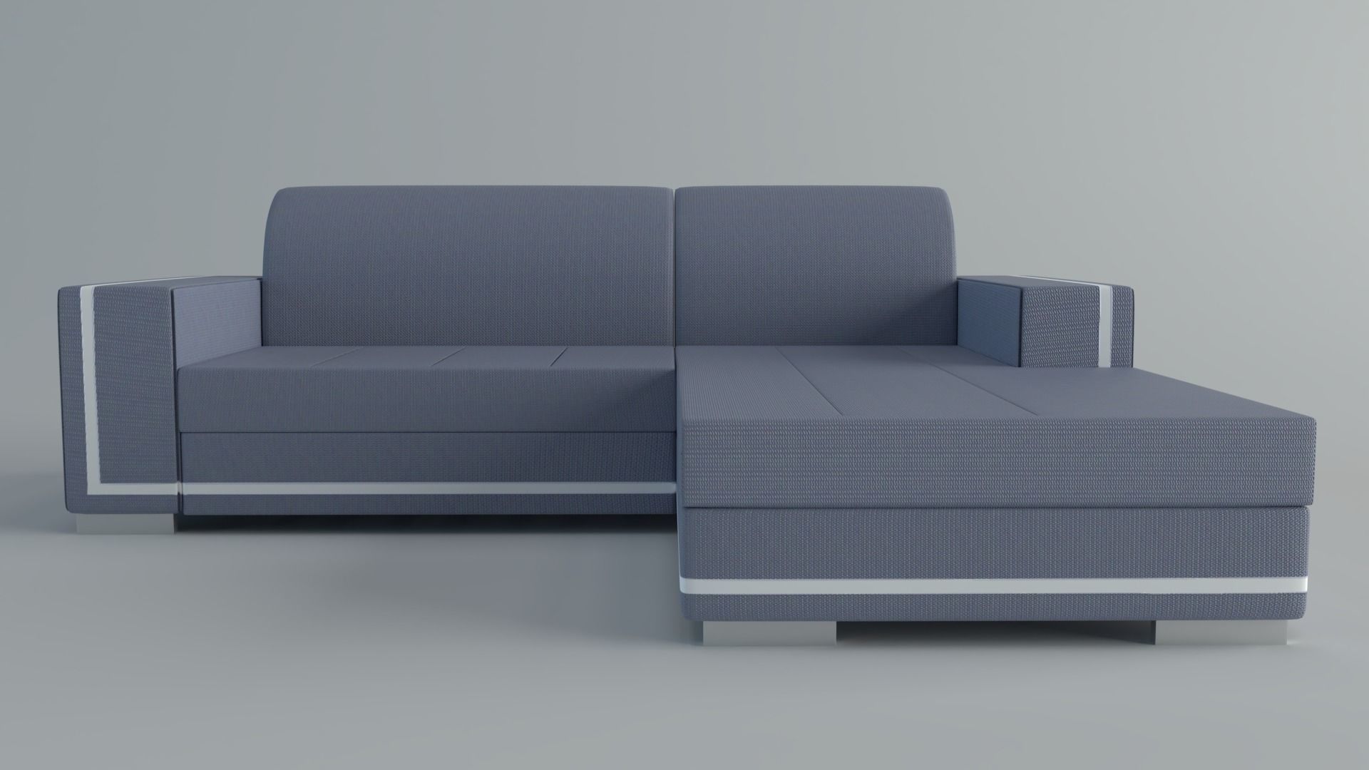 SofaBed Standard Low-poly 3D model_6