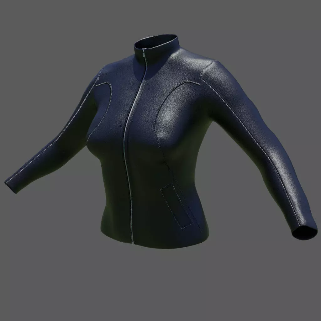Leather Jacket 3D model_0