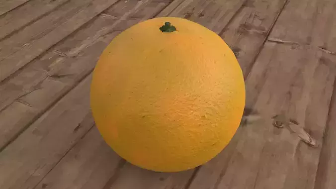 Orange Low-poly 3D model