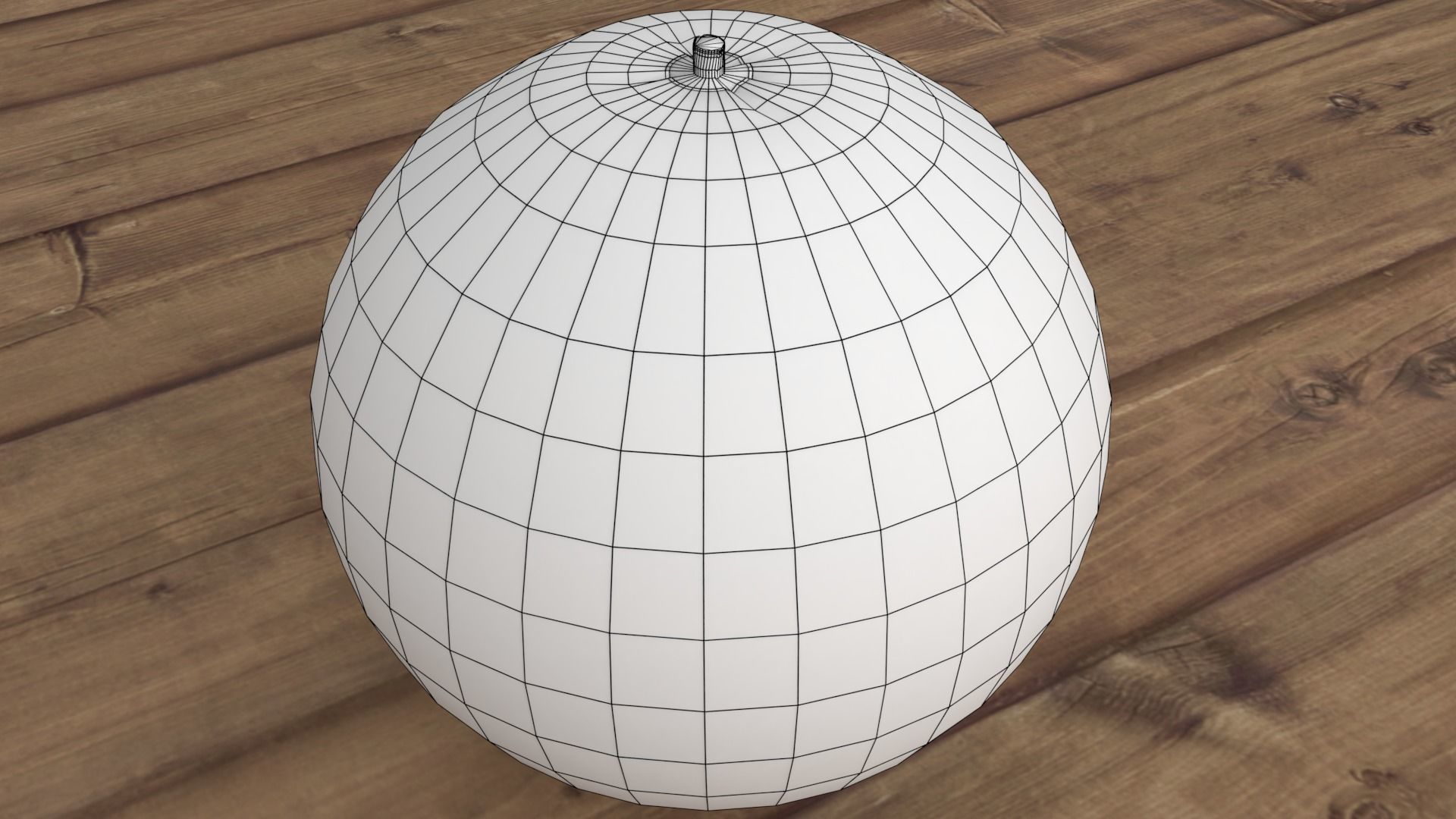 Orange Low-poly 3D model_9