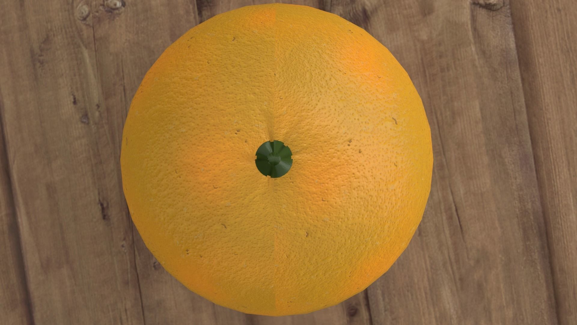 Orange Low-poly 3D model_1