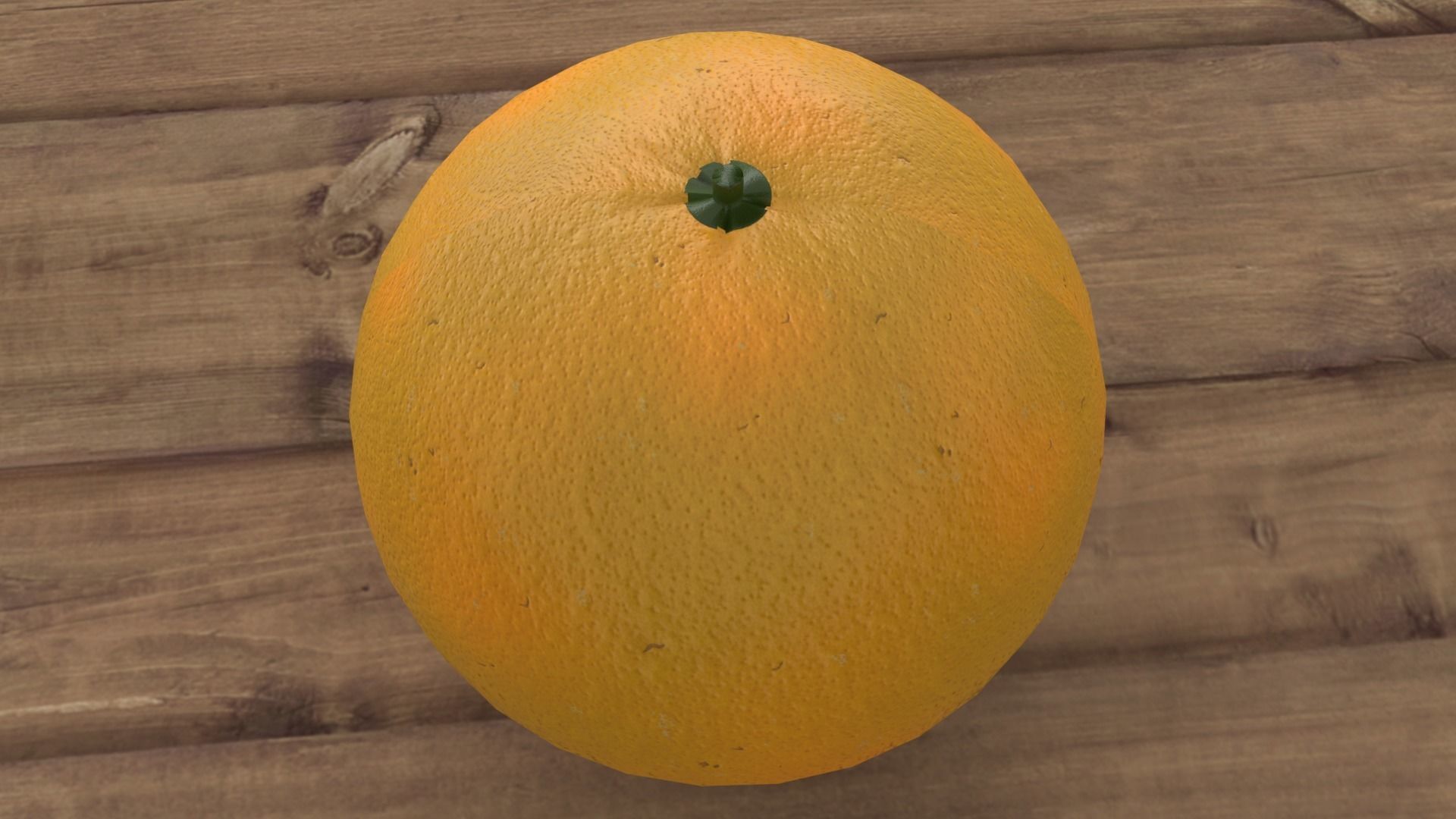 Orange Low-poly 3D model_4