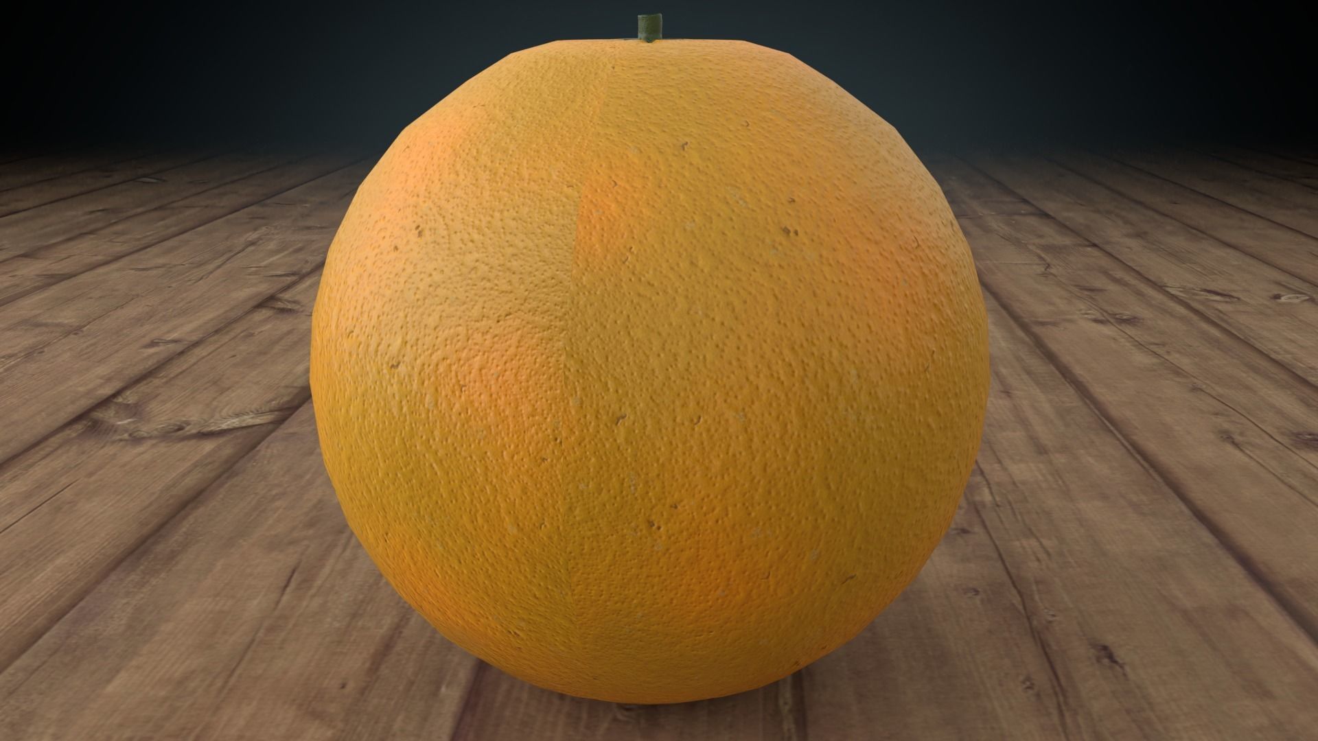 Orange Low-poly 3D model_3