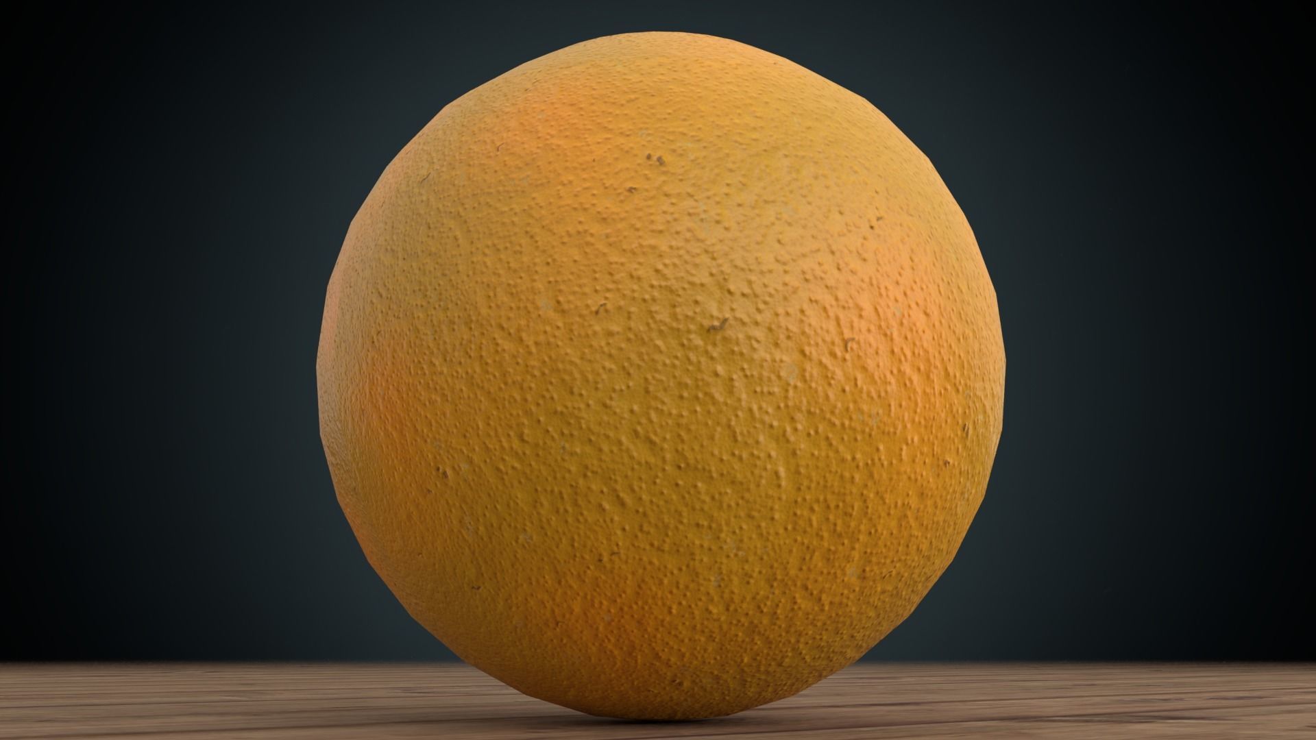 Orange Low-poly 3D model_6
