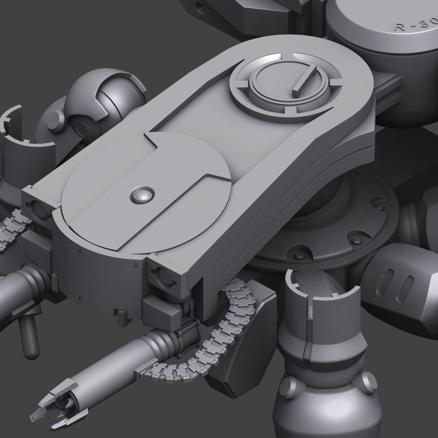 Ghost in the Shell T08A2  Tank Hard surface High-poly 3D model 3D print model_6