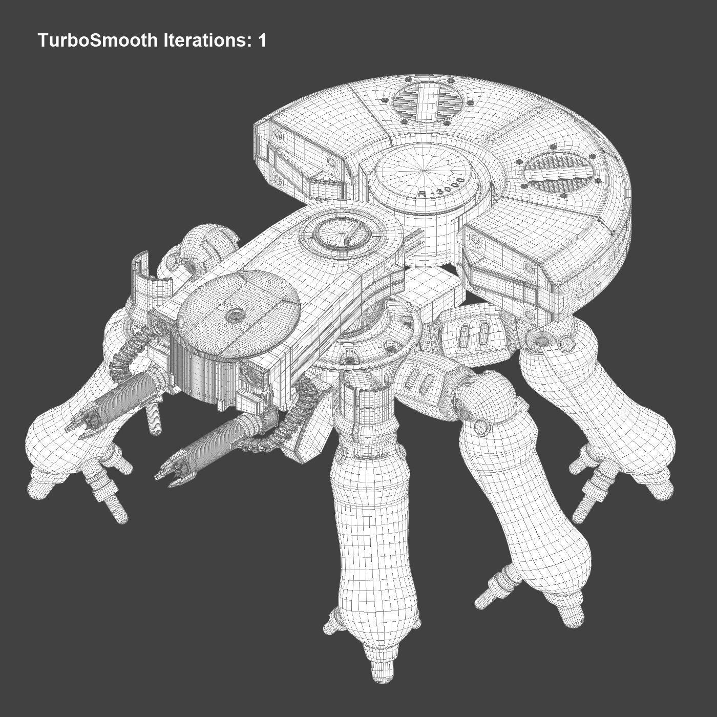 Ghost in the Shell T08A2  Tank Hard surface High-poly 3D model 3D print model_5