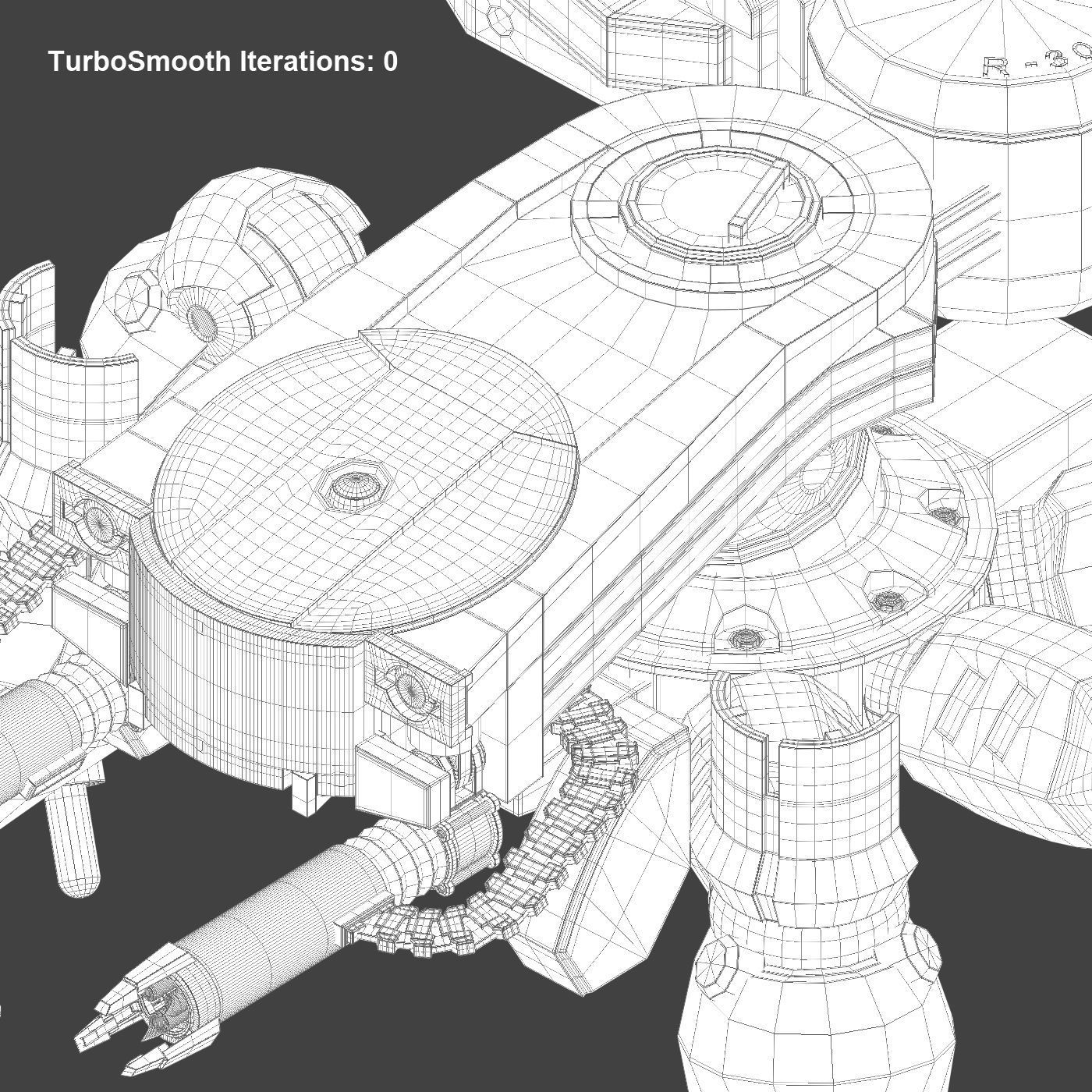 Ghost in the Shell T08A2  Tank Hard surface High-poly 3D model 3D print model_7