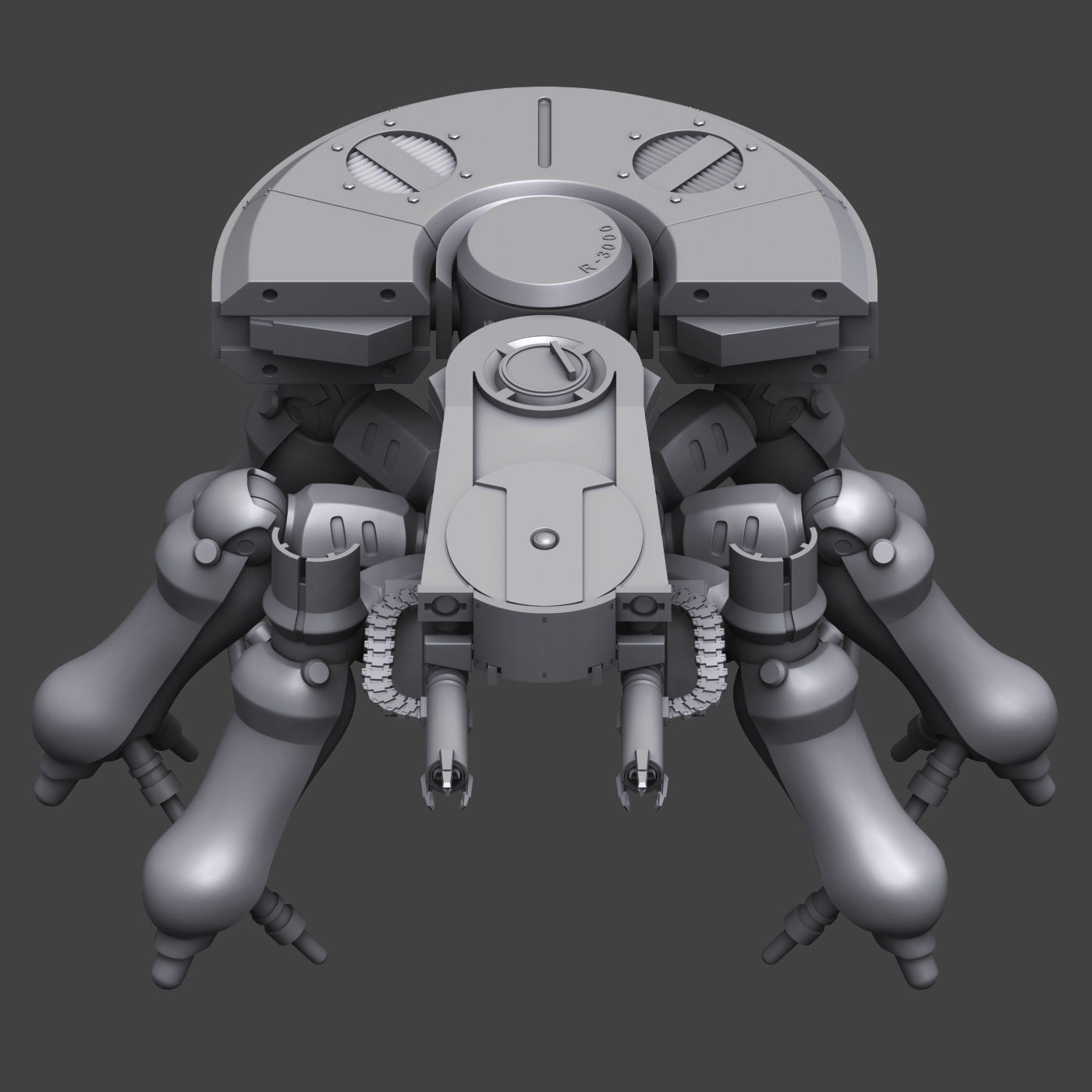 Ghost in the Shell T08A2  Tank Hard surface High-poly 3D model 3D print model_1