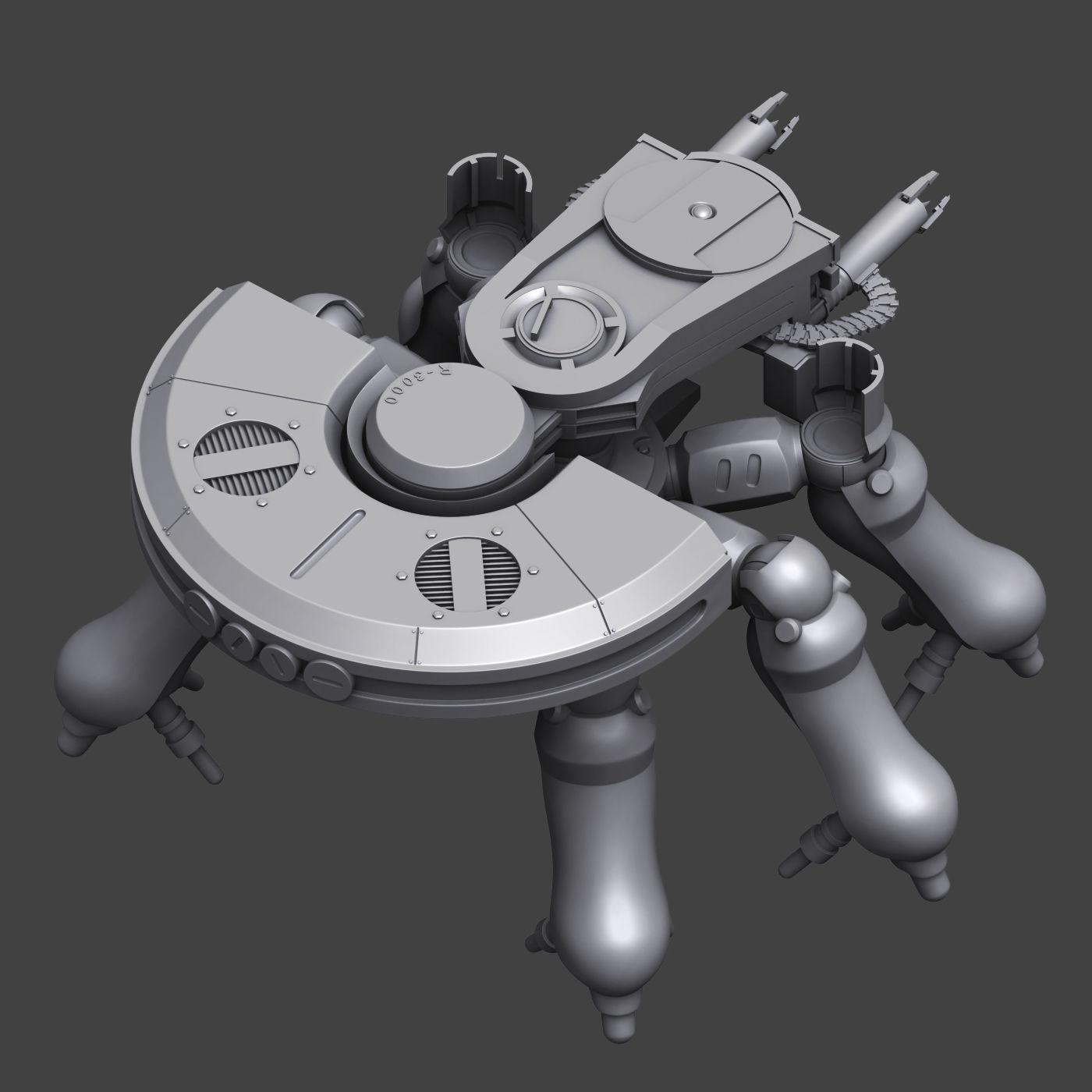 Ghost in the Shell T08A2  Tank Hard surface High-poly 3D model 3D print model_2