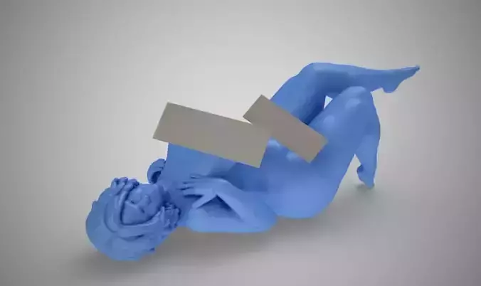 Sexy Woman Lying On Floor