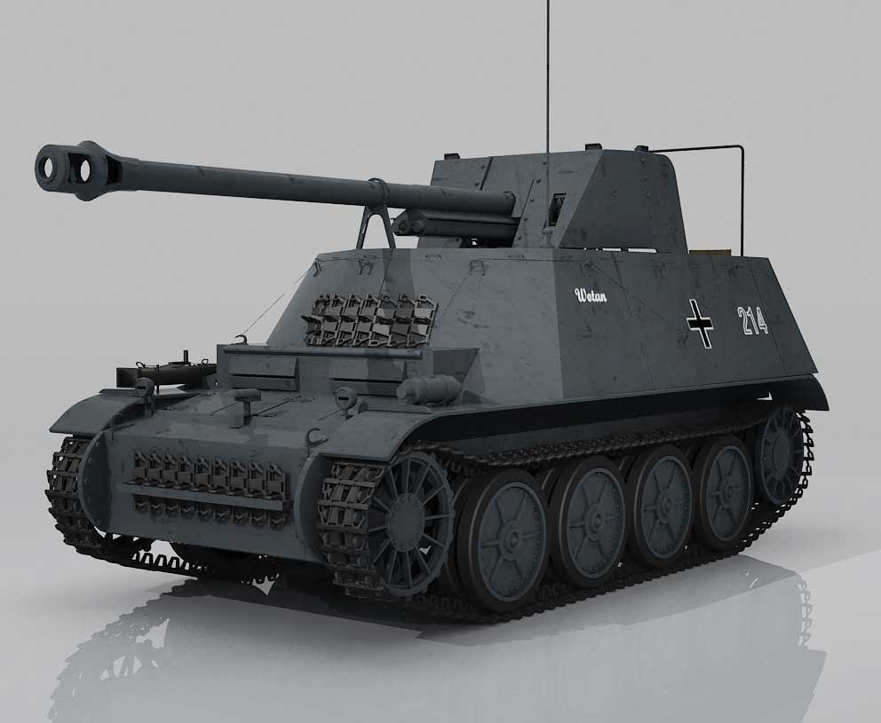 Marder II D Pak36R Sdkfz 132 Early Version 3D model_2