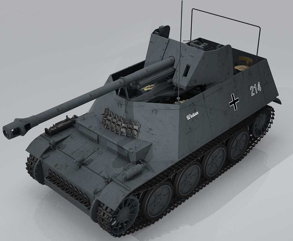 Marder II D Pak36R Sdkfz 132 Early Version 3D model_3