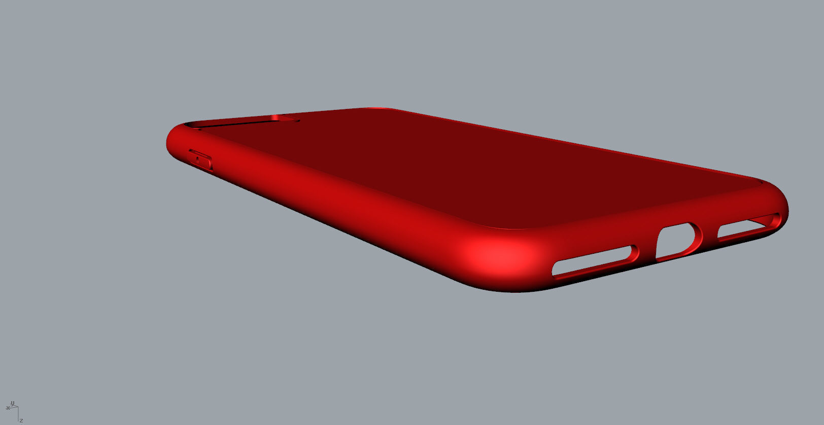 iphone 8plus  red case Original customizable design 3D print model_14