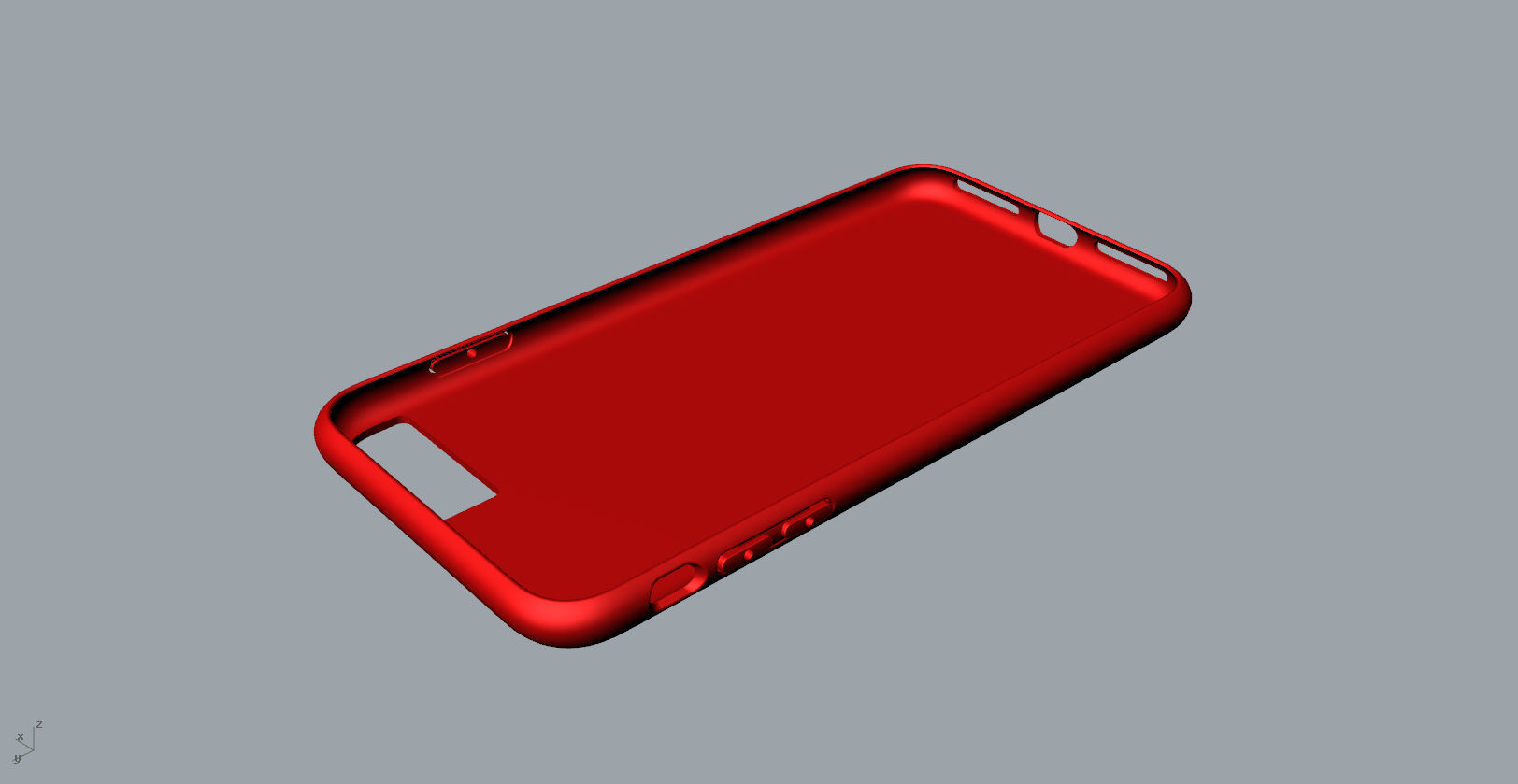 iphone 8plus  red case Original customizable design 3D print model_6
