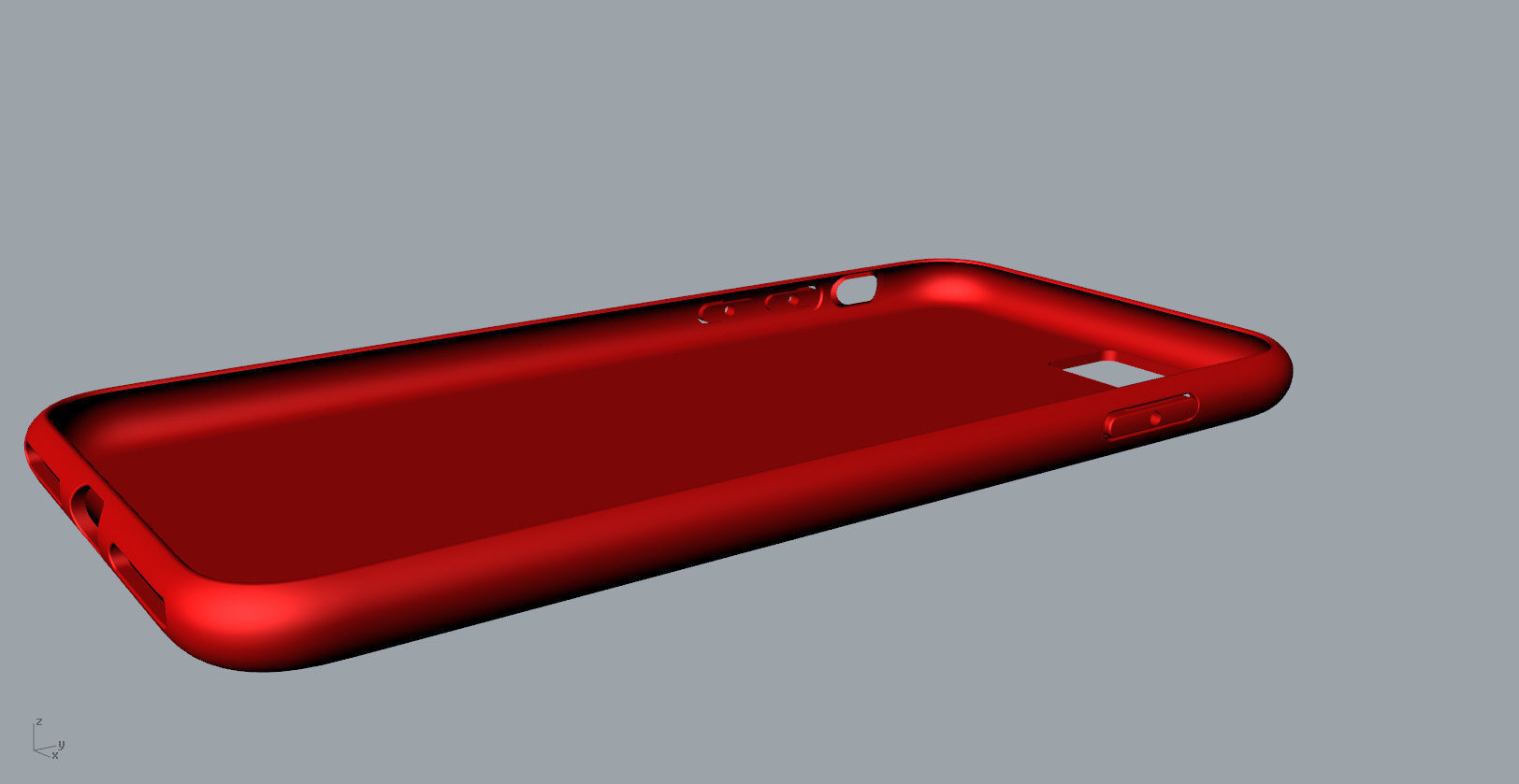 iphone 8plus  red case Original customizable design 3D print model_9