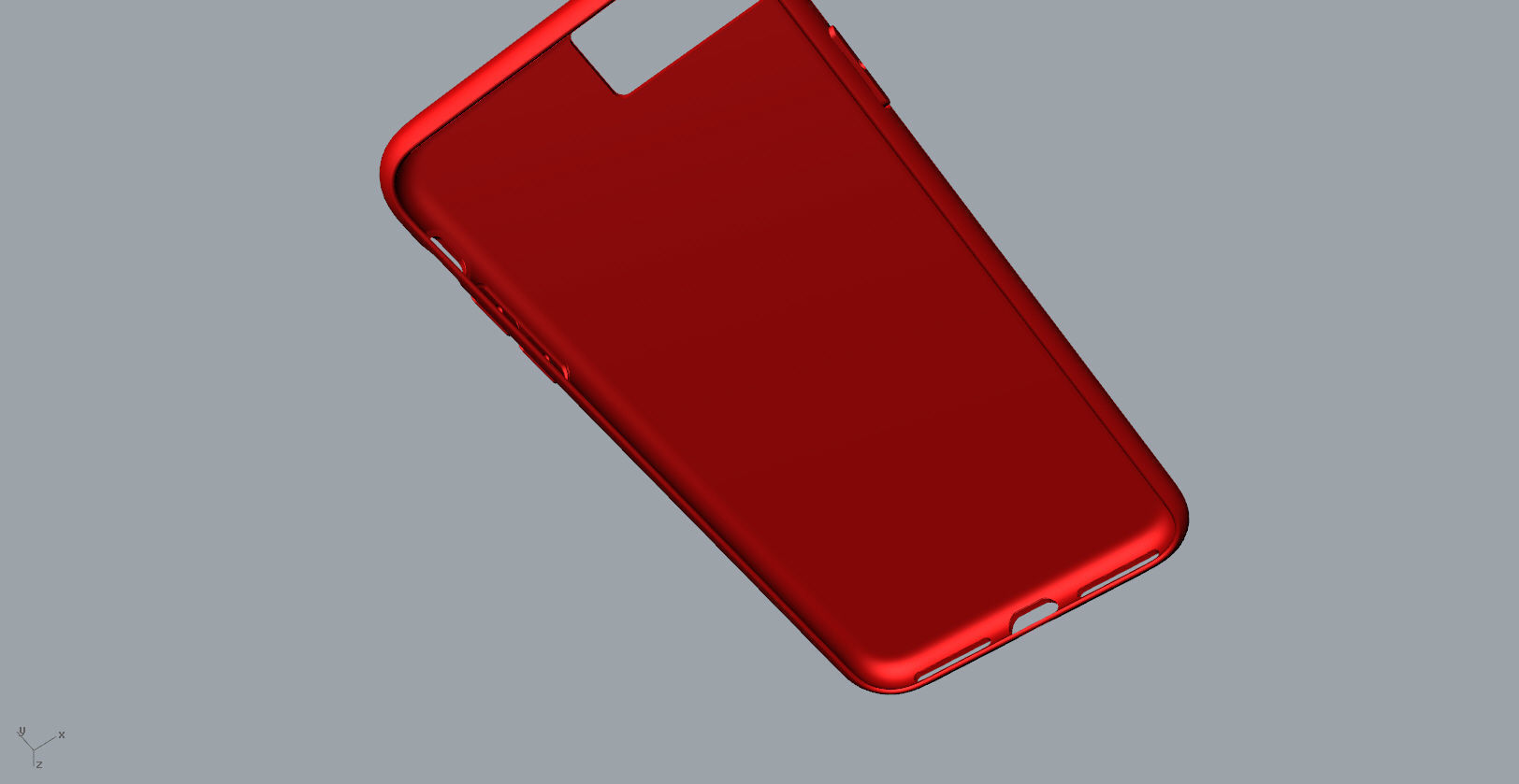 iphone 8plus  red case Original customizable design 3D print model_23