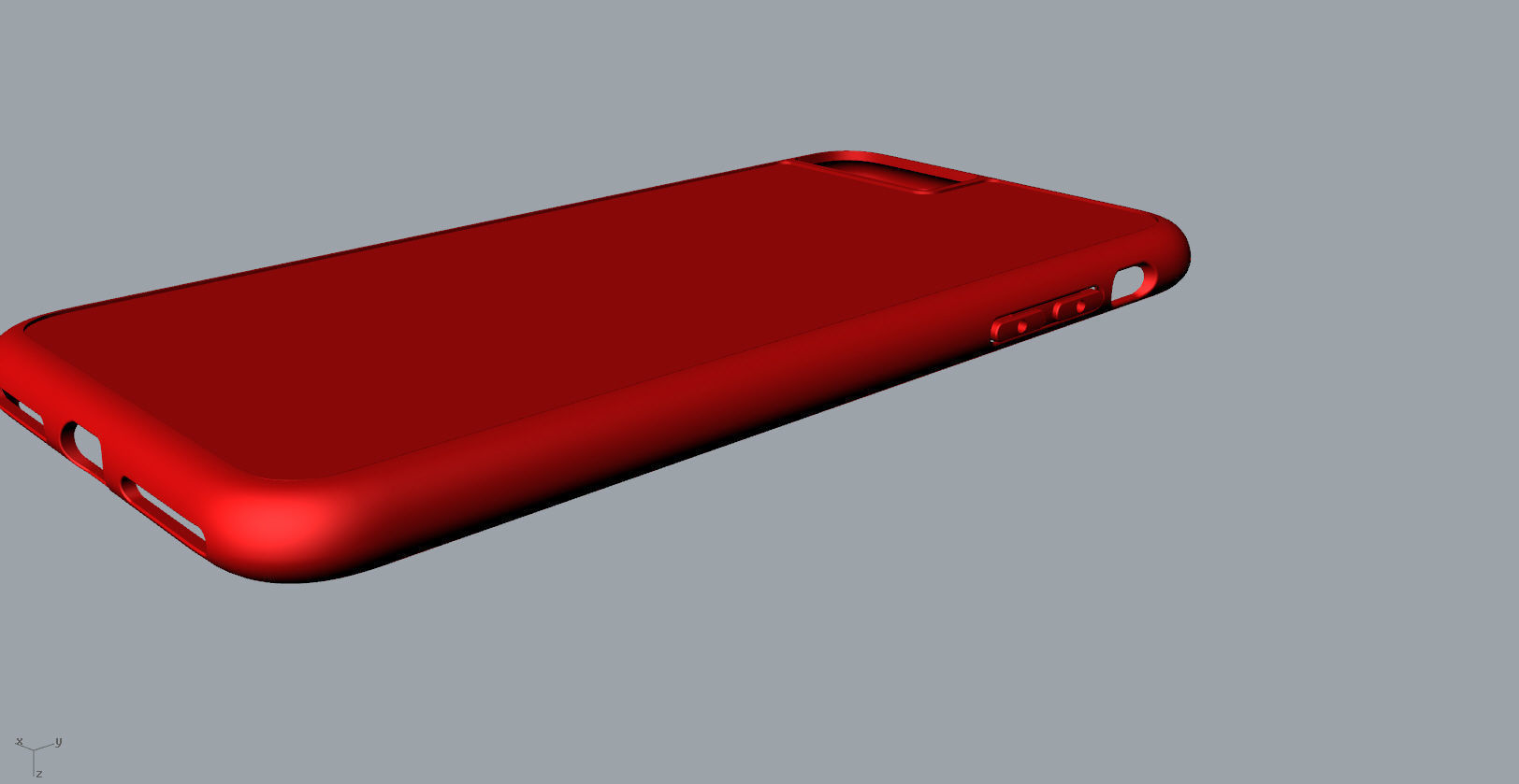 iphone 8plus  red case Original customizable design 3D print model_17