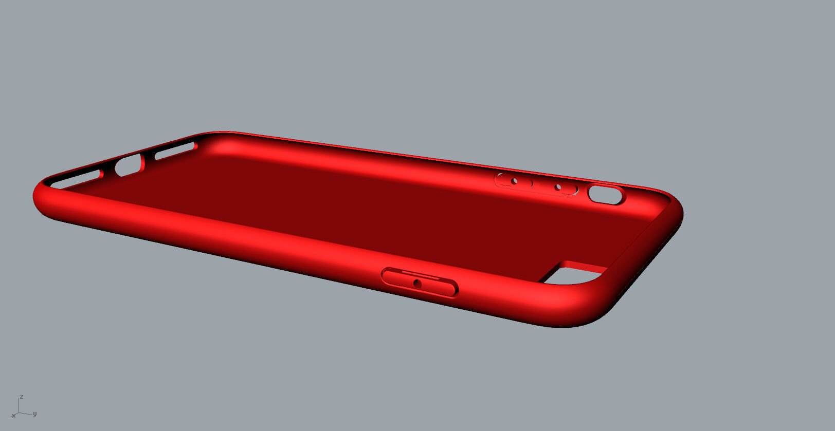 iphone 8plus  red case Original customizable design 3D print model_8