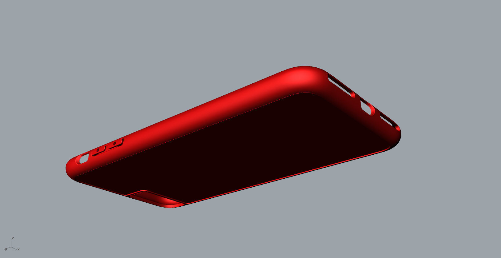 iphone 8plus  red case Original customizable design 3D print model_18