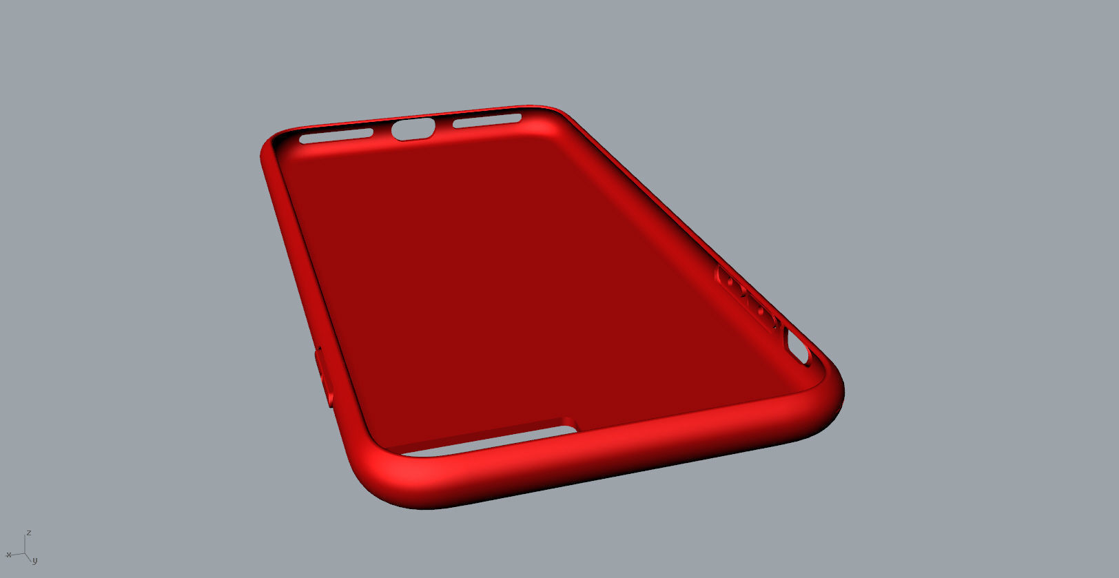 iphone 8plus  red case Original customizable design 3D print model_7