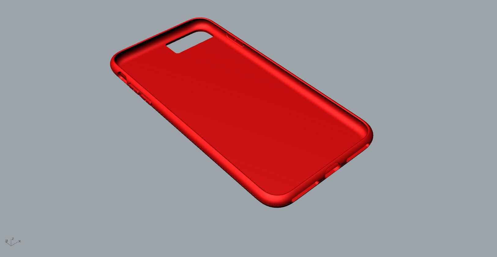 iphone 8plus  red case Original customizable design 3D print model_5