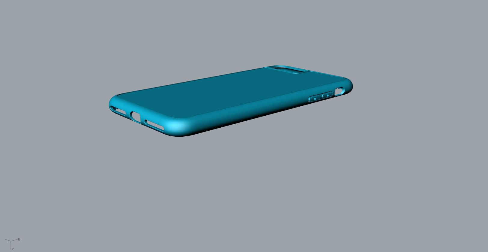 iphone 8plus blue case Original customizable design 3D model_8