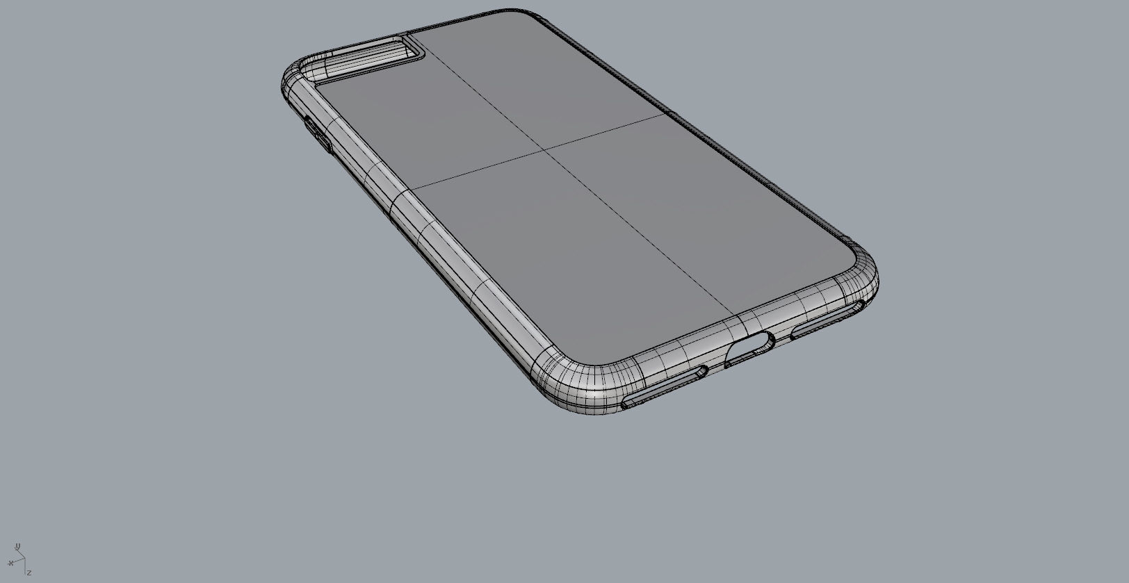 iphone 8plus blue case Original customizable design 3D model_26