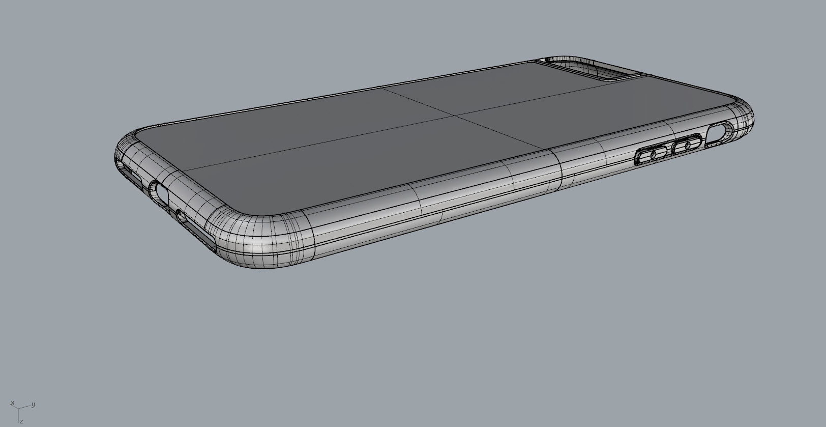 iphone 8plus blue case Original customizable design 3D model_27