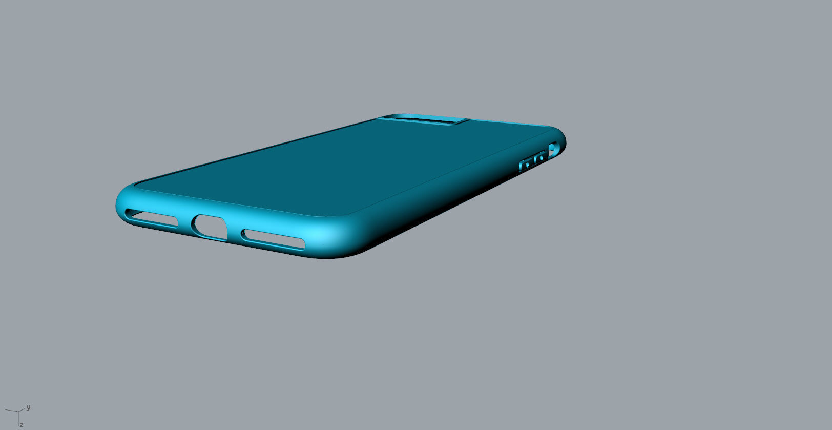 iphone 8plus blue case Original customizable design 3D model_20