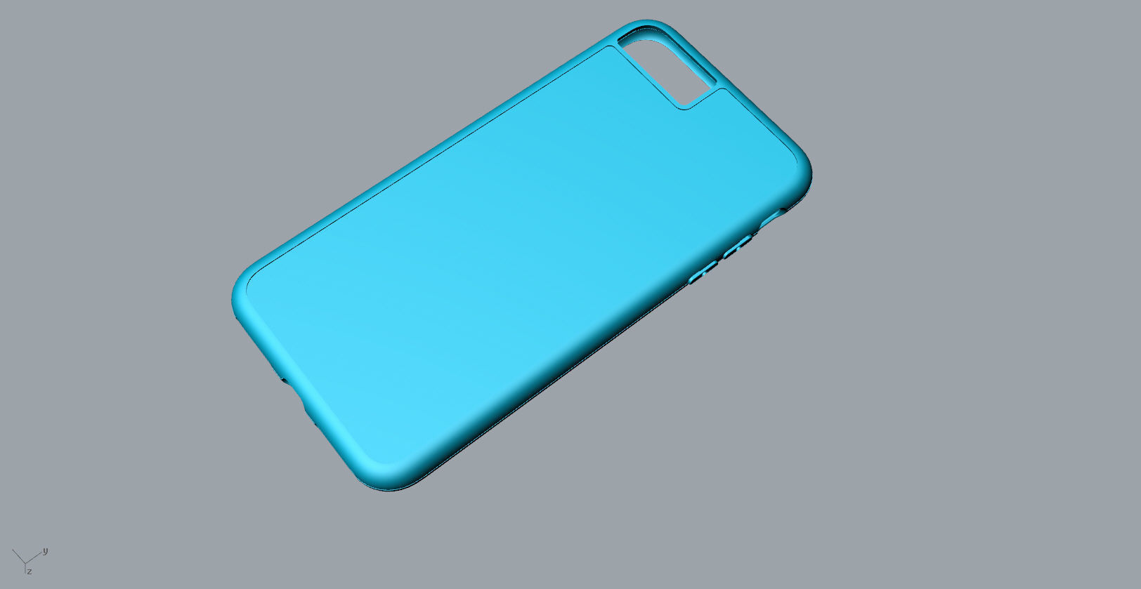 iphone 8plus blue case Original customizable design 3D model_17