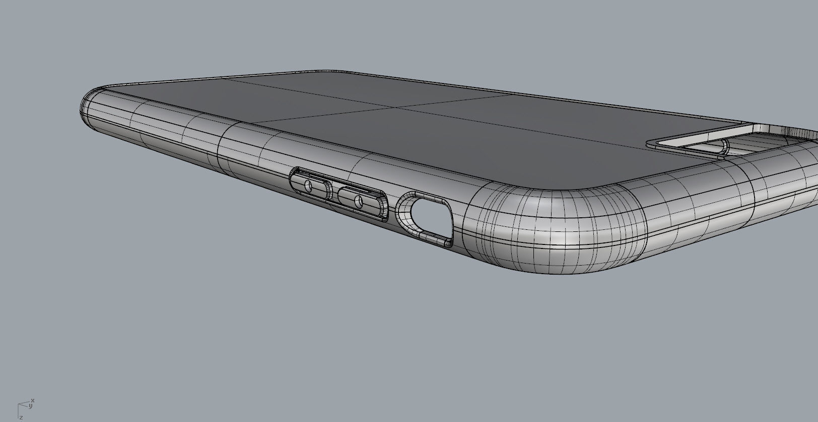 iphone 8plus blue case Original customizable design 3D model_30