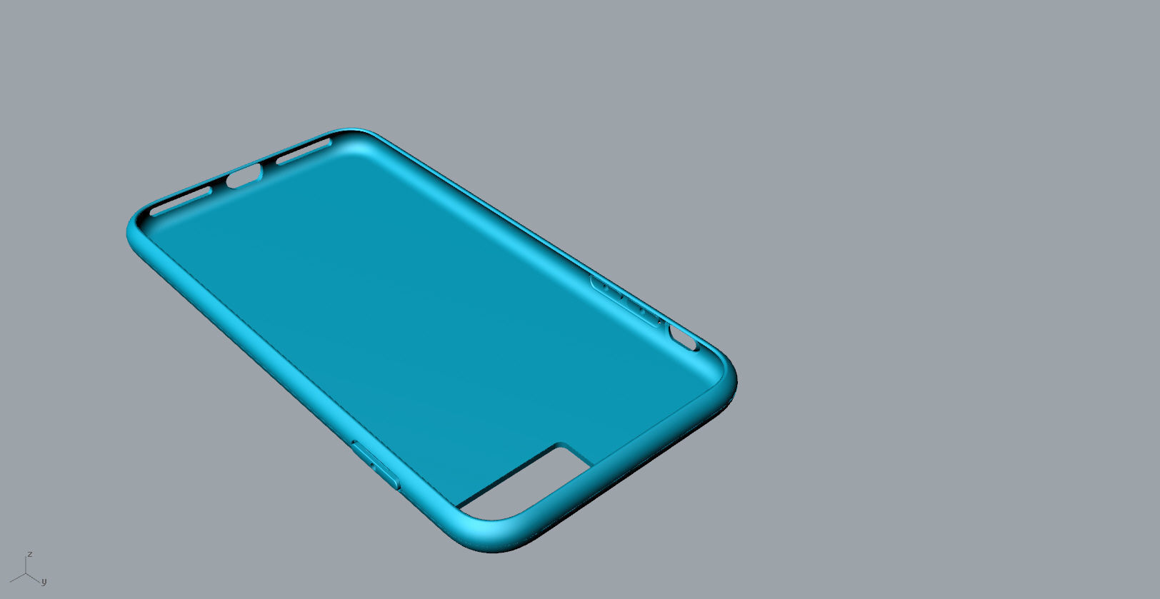 iphone 8plus blue case Original customizable design 3D model_12