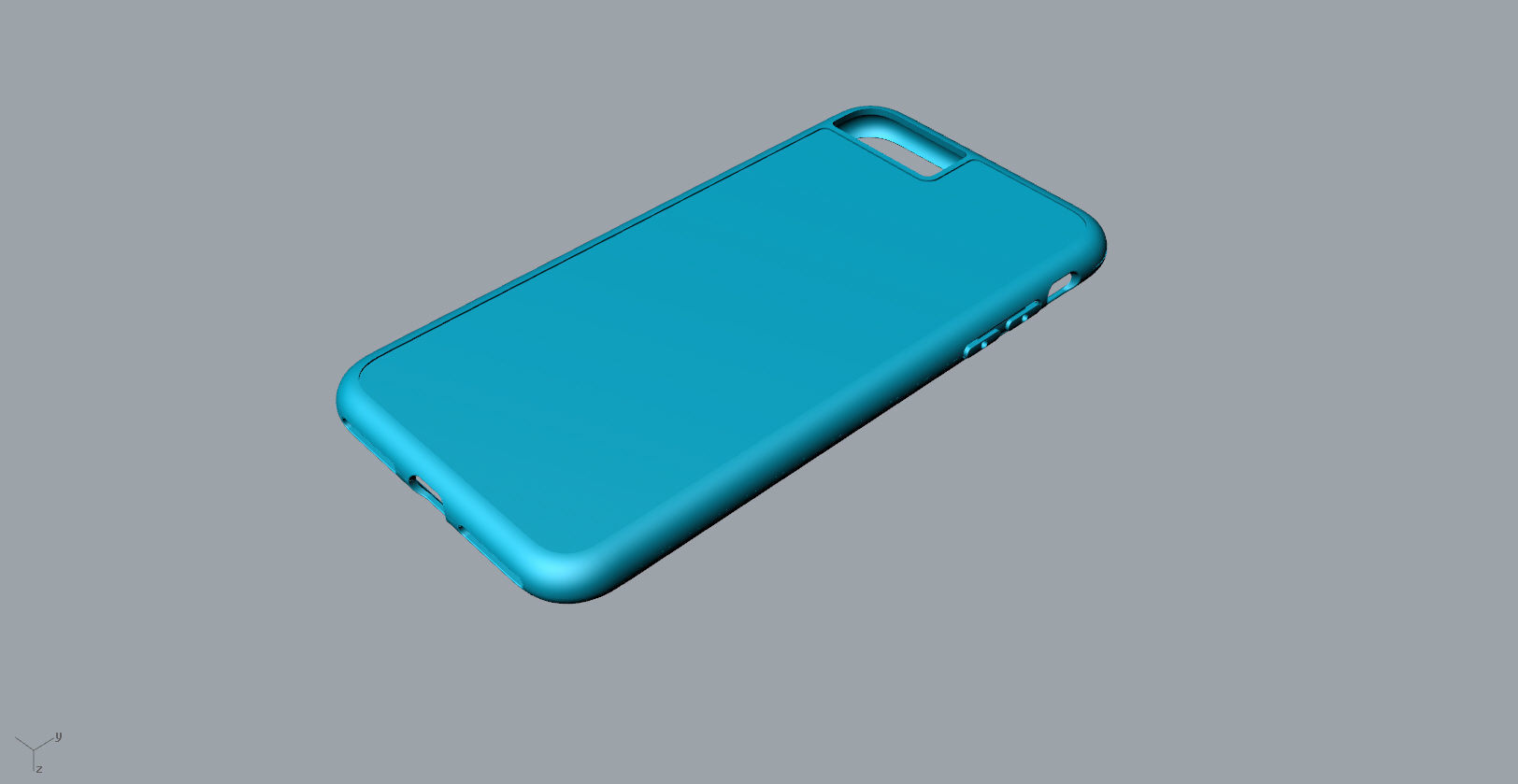 iphone 8plus blue case Original customizable design 3D model_6