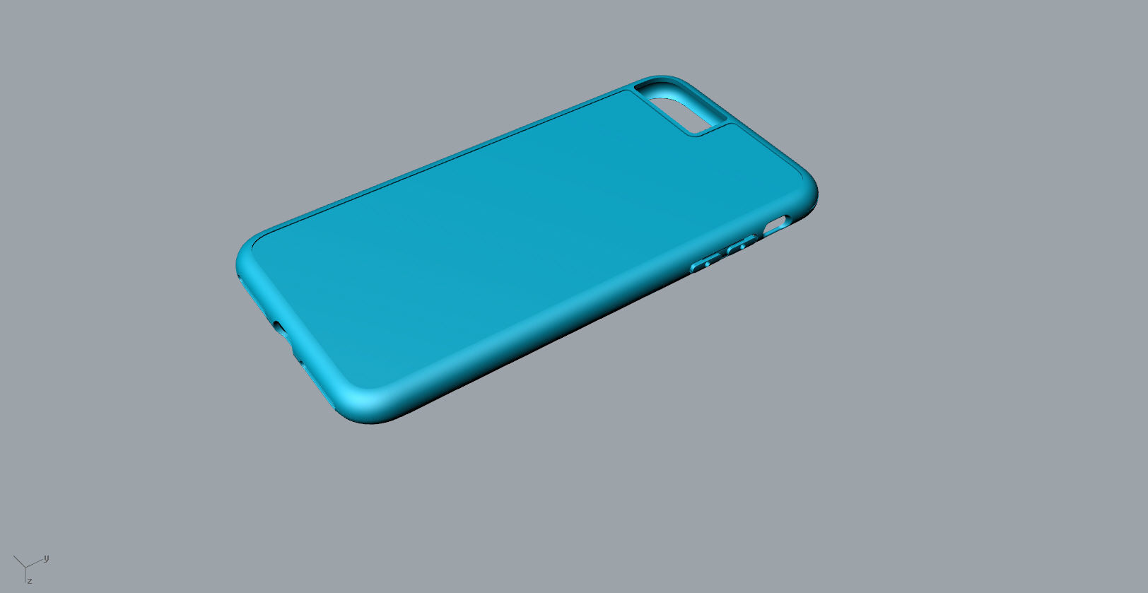 iphone 8plus blue case Original customizable design 3D model_18