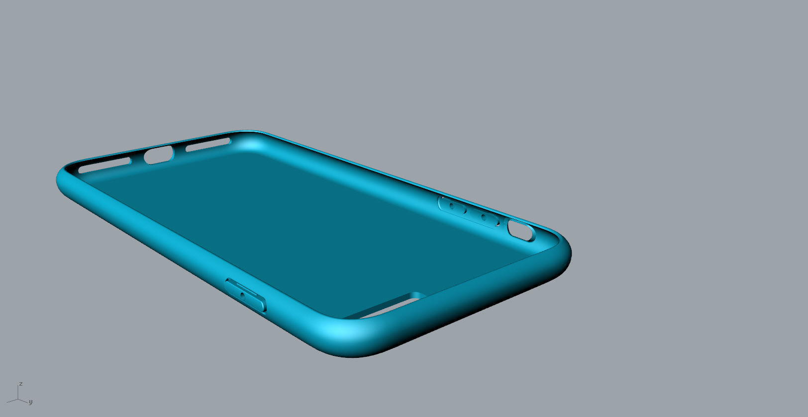 iphone 8plus blue case Original customizable design 3D model_13